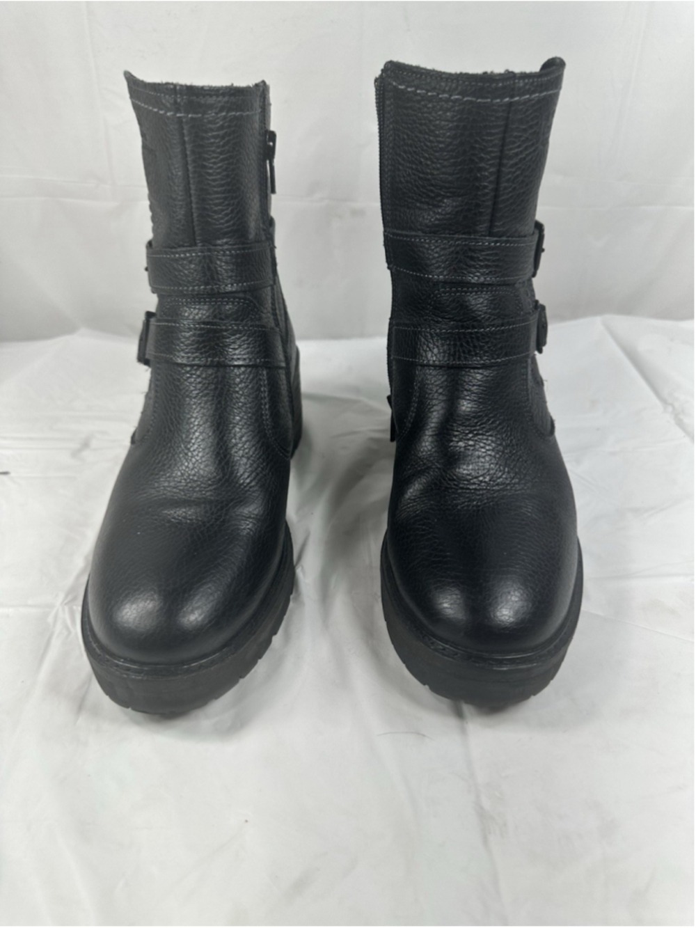 Bull Boxer Jade Ankle Boots Booties Shoes Women's Size 9 M Black Grain Leather